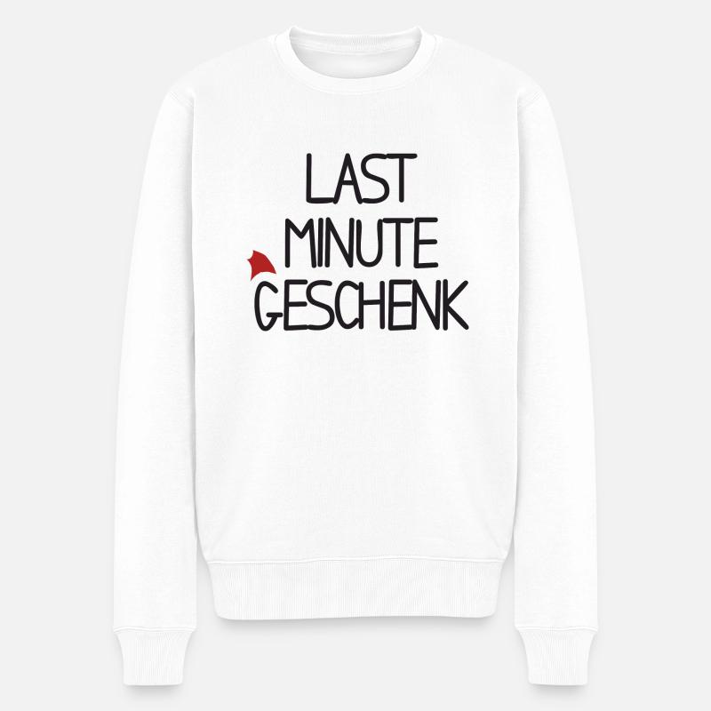 Last Minute Geschenk - Männer Premium Bio Pullover - Weiß