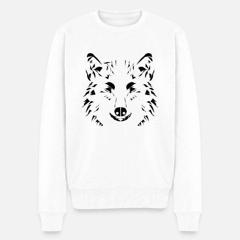 Loup Design - Pull Premium bio Homme - blanc