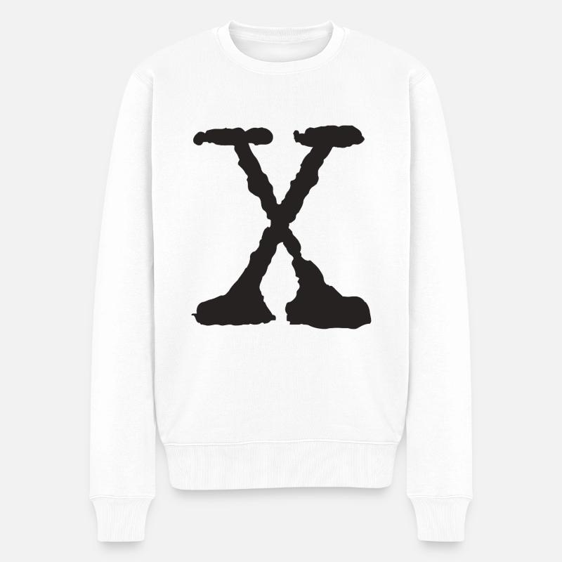 X - Männer Premium Bio Pullover - Weiß