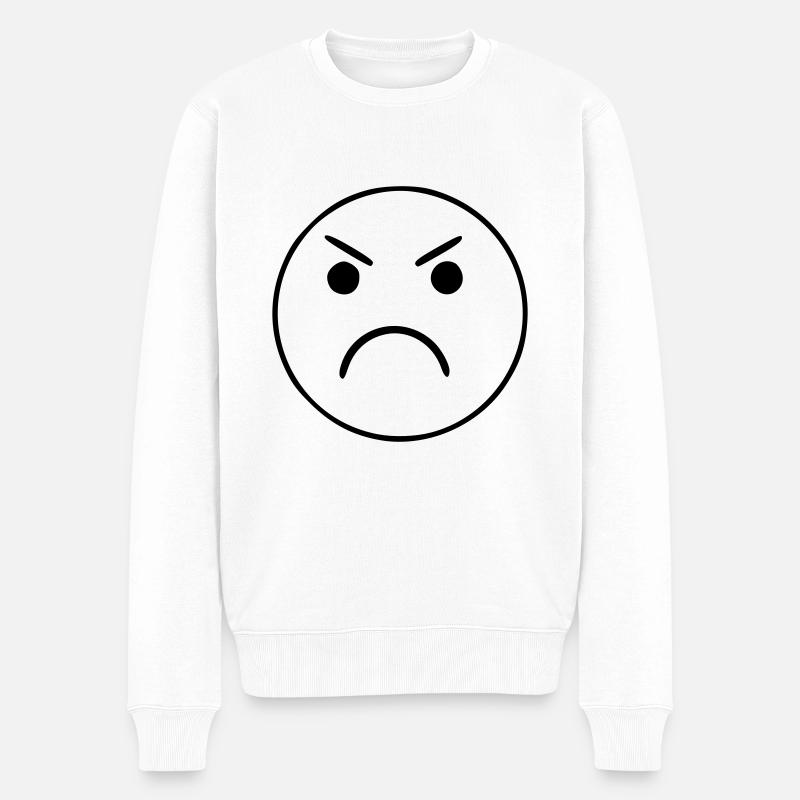 Emoji sketch evil black - Pull Premium bio Homme - blanc
