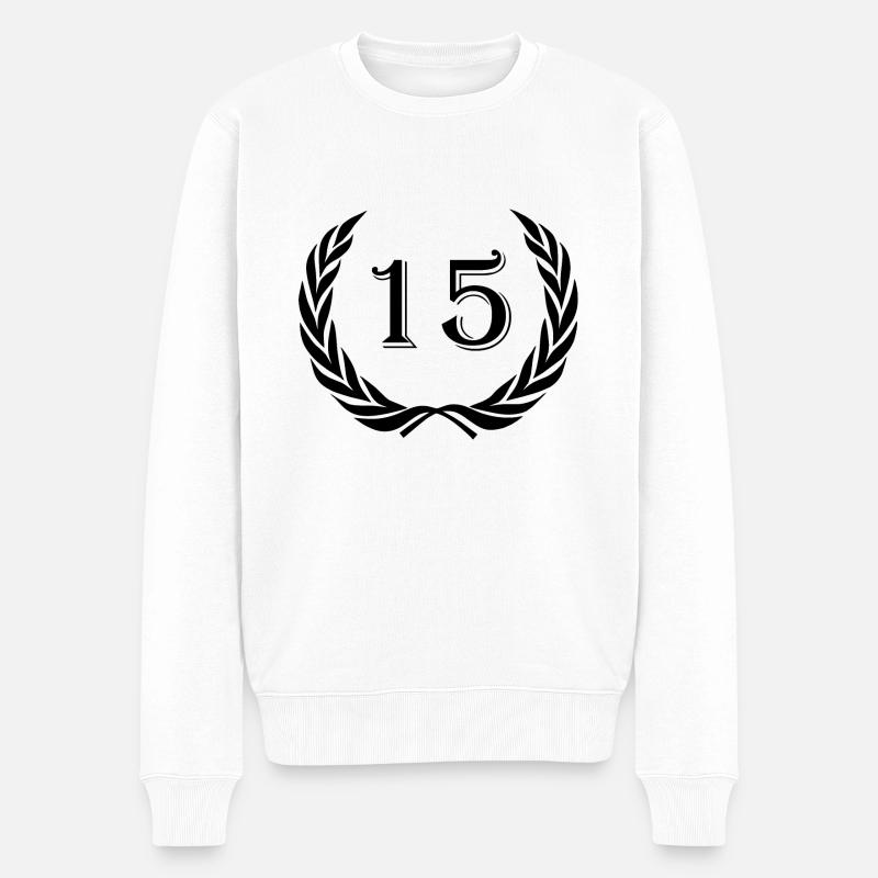 Anniversaire 15 ans - Pull Premium bio Homme - blanc