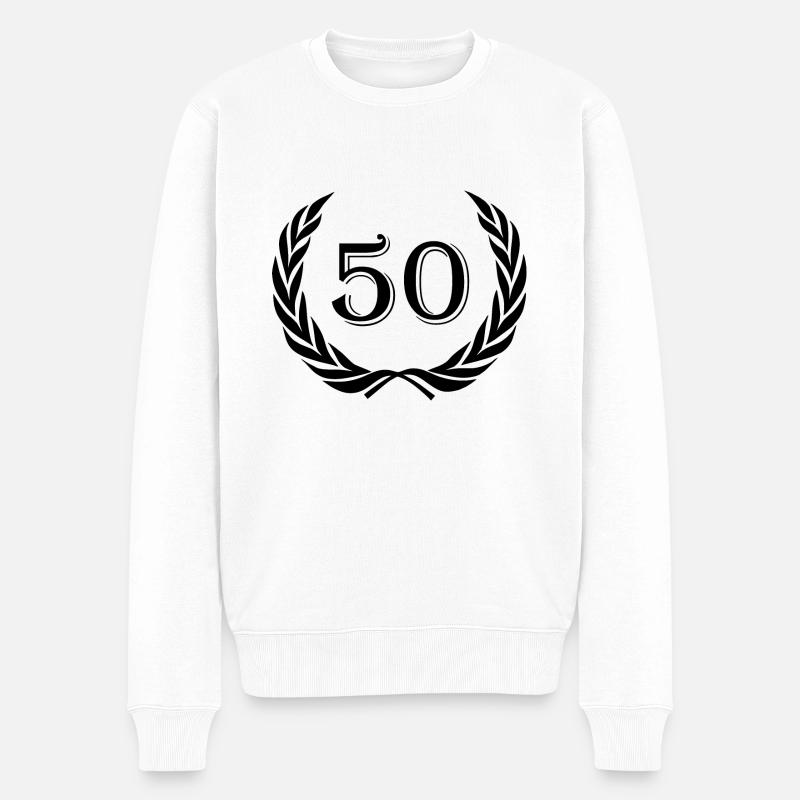 Anniversaire 50 ans - Pull Premium bio Homme - blanc