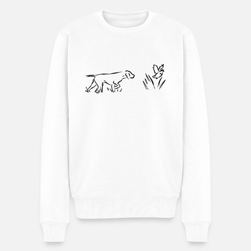 voyageur debout - Pull Premium bio Homme - blanc