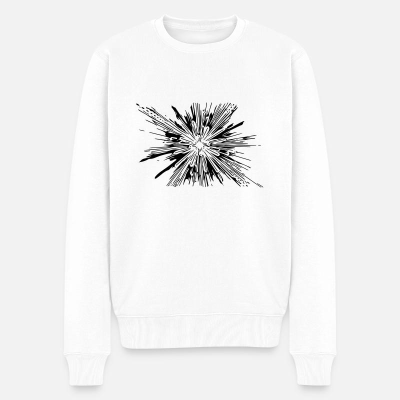 Vector Splash Explosion - Männer Premium Bio Pullover - Weiß
