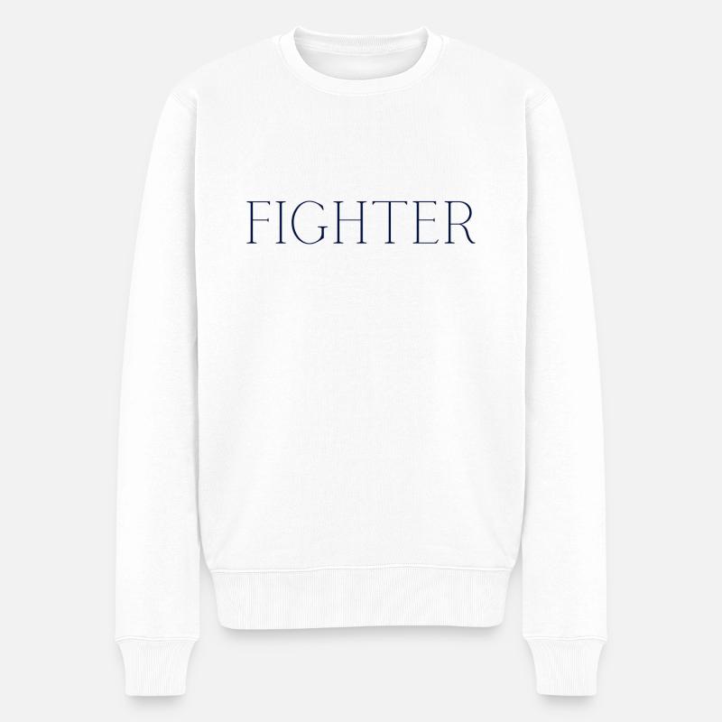 Combattant - Pull Premium bio Homme - blanc