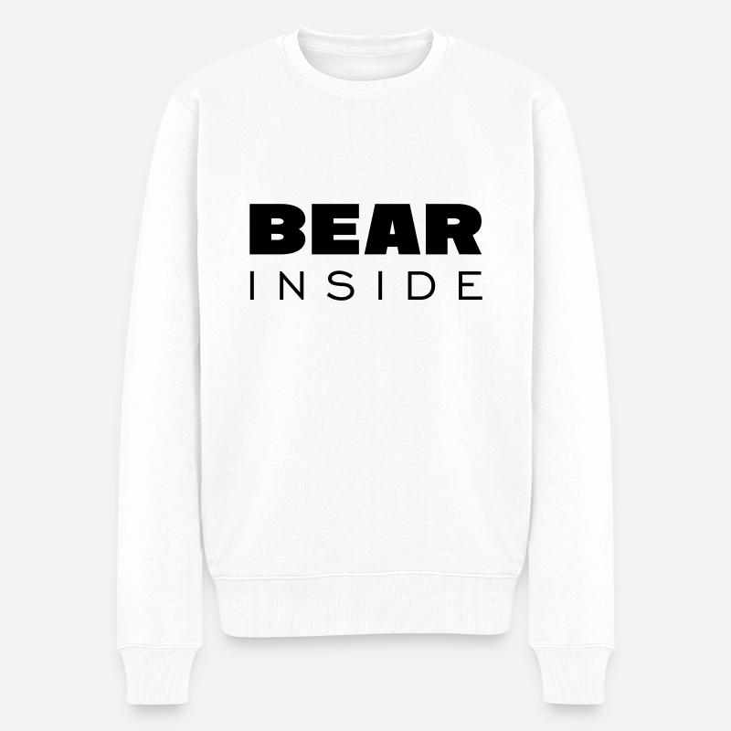 BEAR inside - Männer Premium Bio Pullover - Weiß