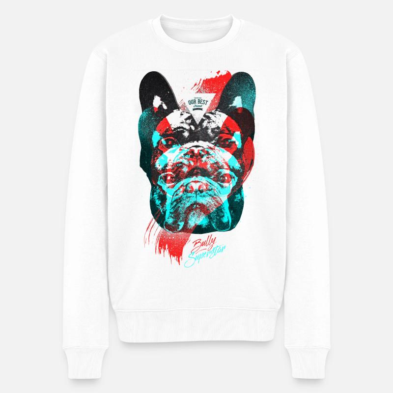 Bully Superstar - Männer Premium Bio Pullover - Weiß