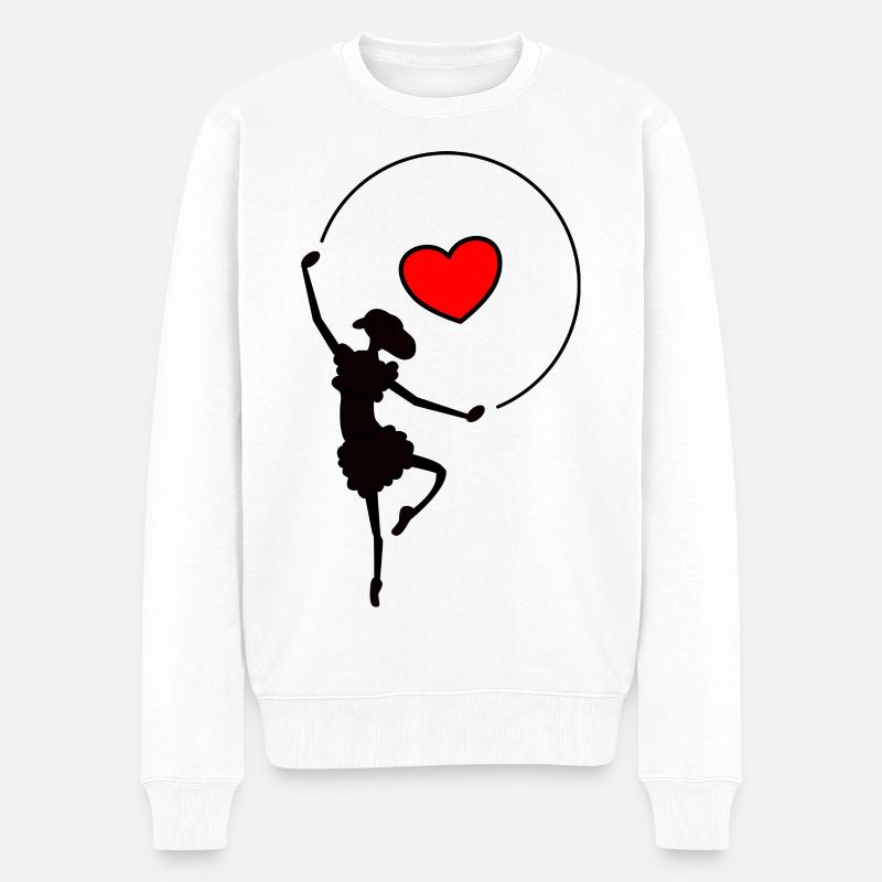 Tanzen - Männer Premium Bio Pullover - Weiß