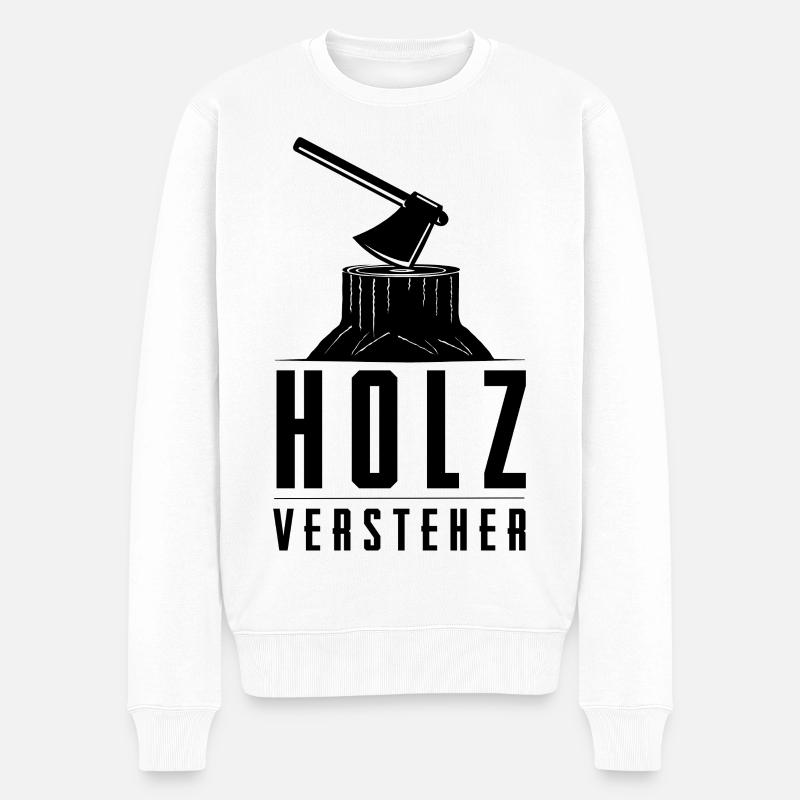 Holzfäller - Männer Premium Bio Pullover - Weiß