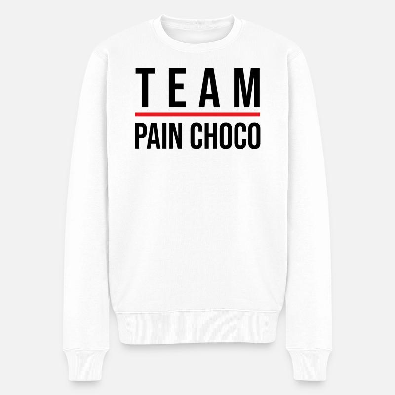 Team pain choco - Pull Premium bio Homme - blanc