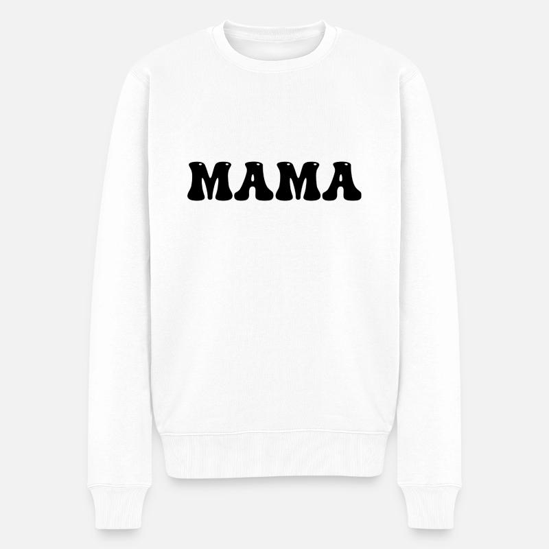 Mama - Beste Mama - Männer Premium Bio Pullover - Weiß