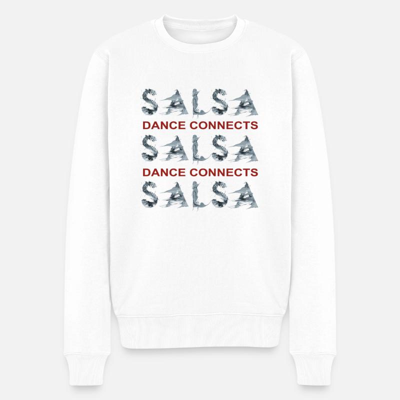 RÉSUMÉ DU DESIGN SALSA - Pull Premium bio Homme - blanc