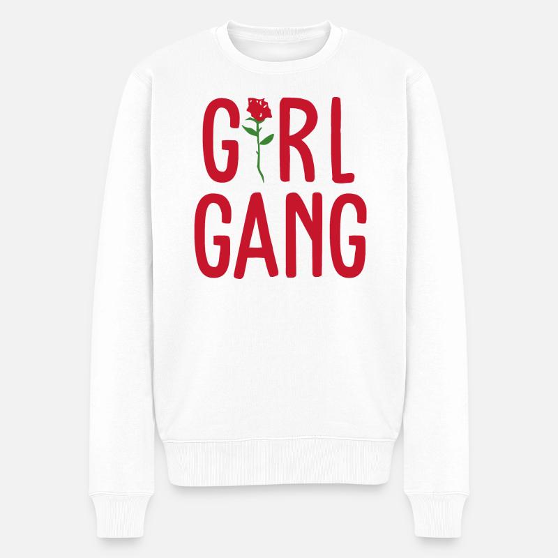 Rose (Rose) - Pull Premium bio Homme - blanc