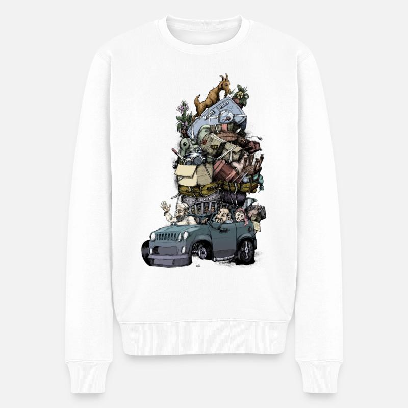 Road trip - Pull Premium bio Homme - blanc