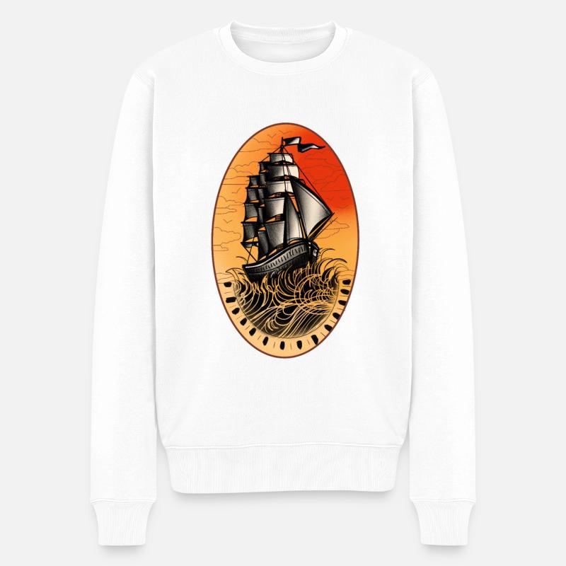 HomeWard - Männer Premium Bio Pullover - Weiß
