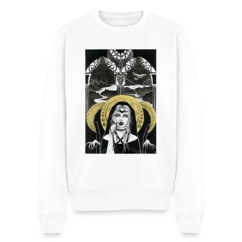 Triple Déesse de la Nuit - Pull Premium bio Homme - blanc - Devant - Thijin (182cm)