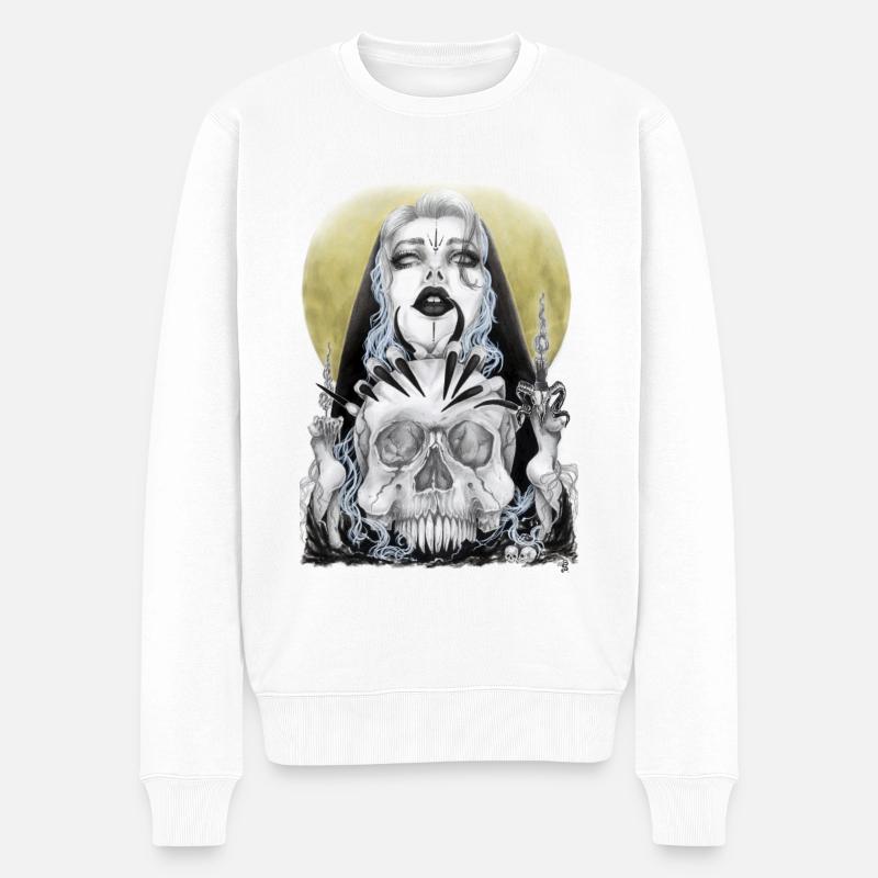 Nachtrituale - Männer Premium Bio Pullover - Weiß