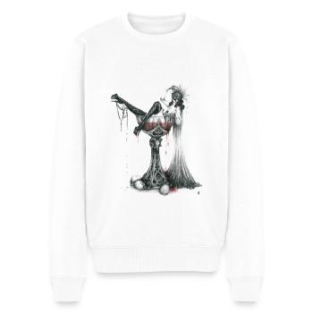 PinUp Girl sanglante dans un verre Martini - Pull Premium bio Homme - blanc - Devant - Thijin (182cm)