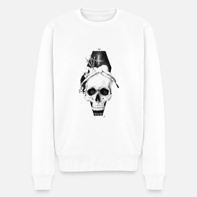 Reine des Trois Épées - Pull Premium bio Homme - blanc
