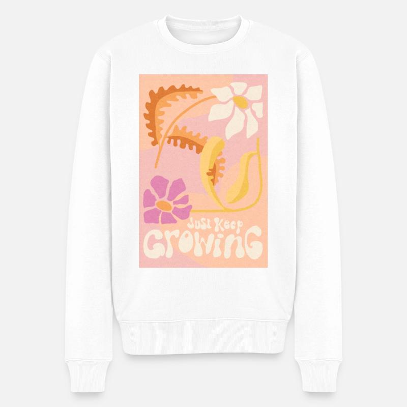 Just keep growing - Pull Premium bio Homme - blanc