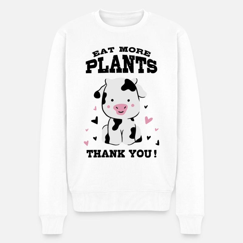 Mangez plus de plantes - Pull Premium bio Homme - blanc