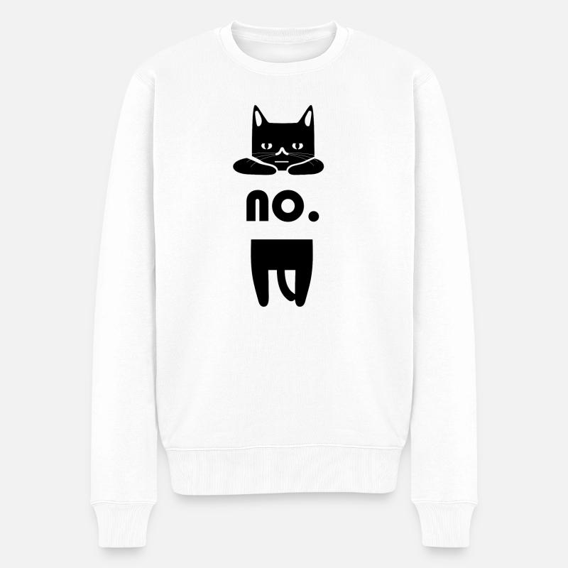 Chat agacé Non - Pull Premium bio Homme - blanc