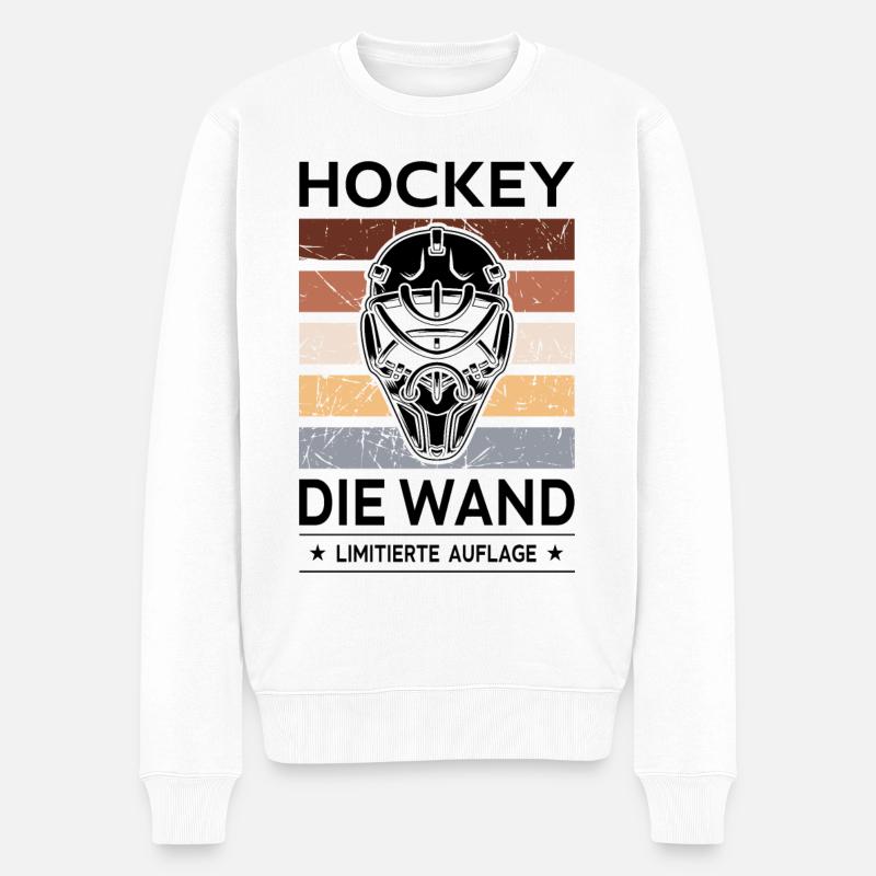 Die Wand - Männer Premium Bio Pullover - Weiß