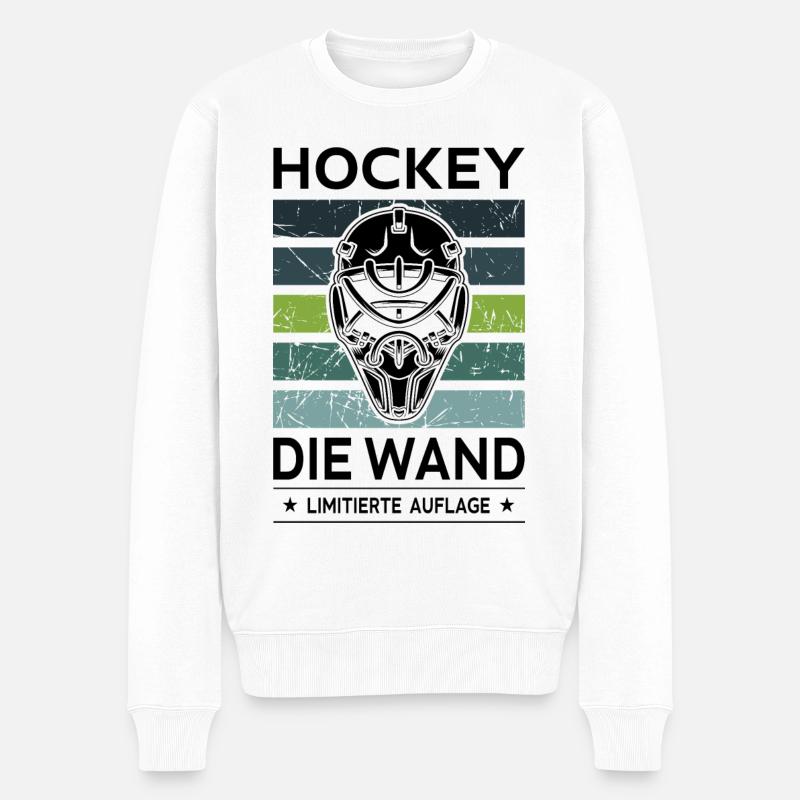 Hockey - Männer Premium Bio Pullover - Weiß