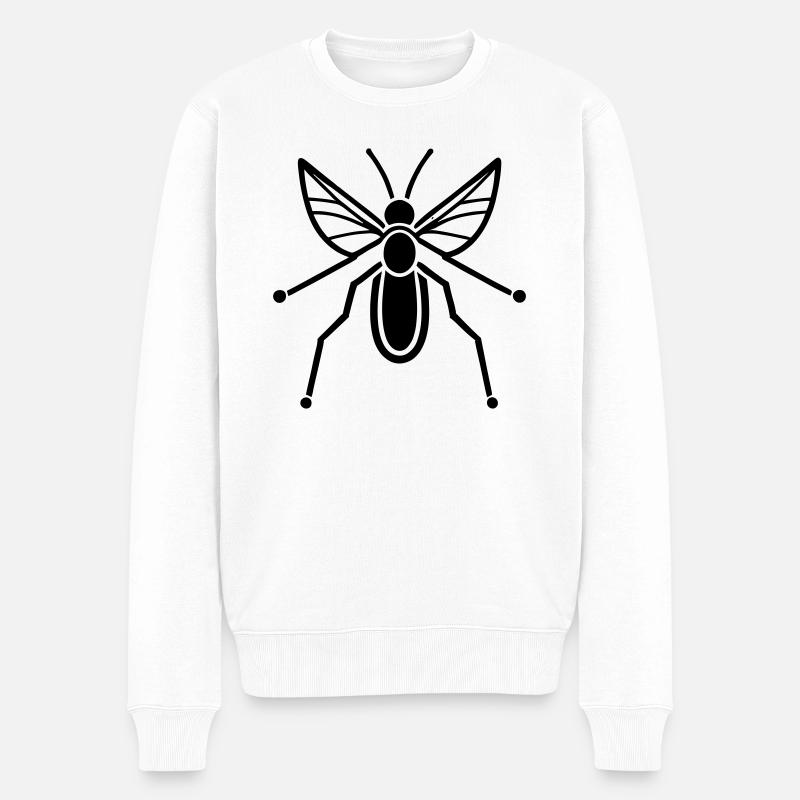 Mücke - Männer Premium Bio Pullover - Weiß