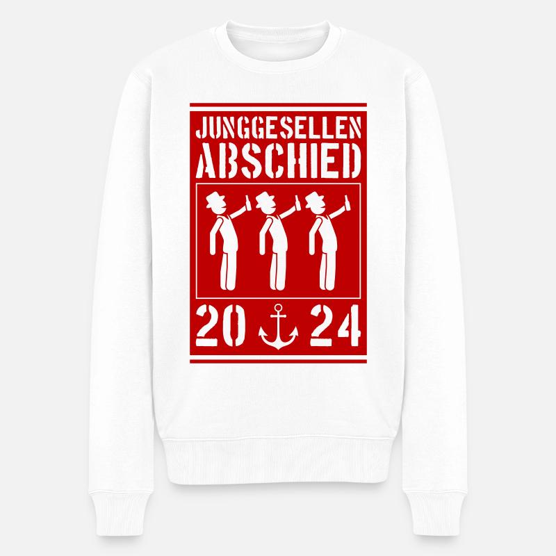 Junggesellenabschied 2024 - Männer Premium Bio Pullover - Weiß