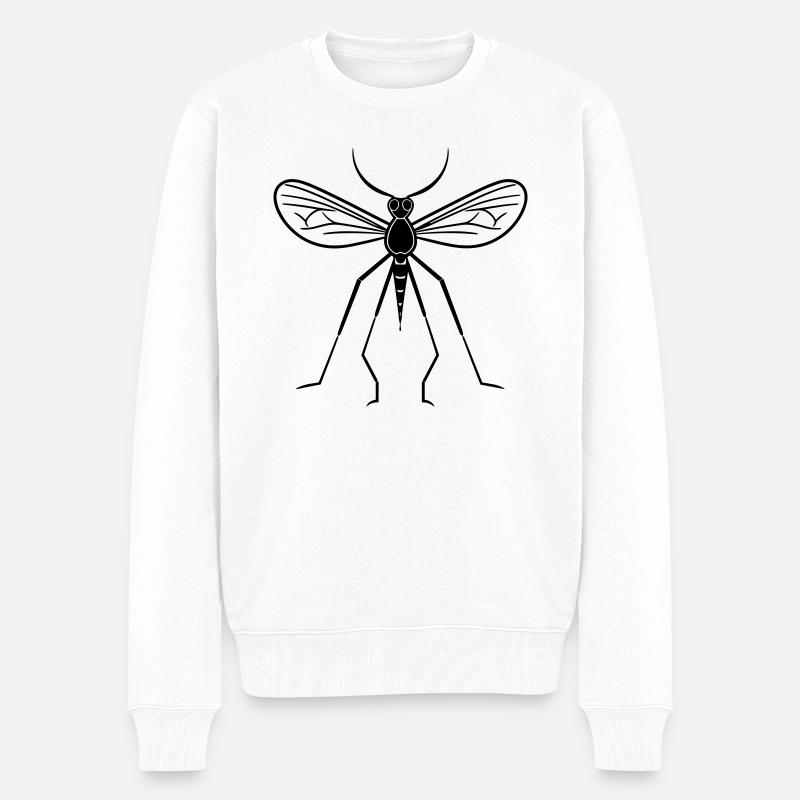 Mücke - Männer Premium Bio Pullover - Weiß