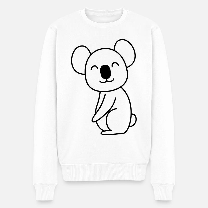 Koala Comic Animal - Pull Premium bio Homme - blanc