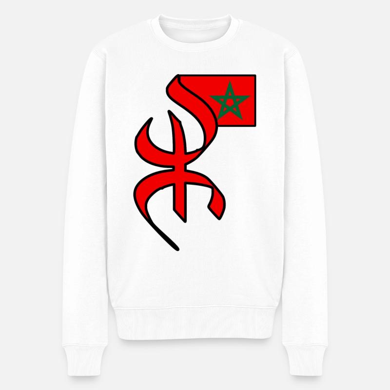 Amazigh Maroc - Pull Premium bio Homme - blanc