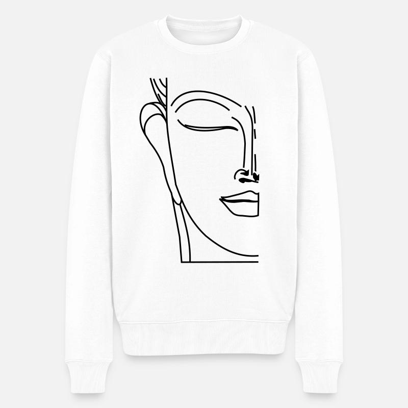 Bouddha - Pull Premium bio Homme - blanc