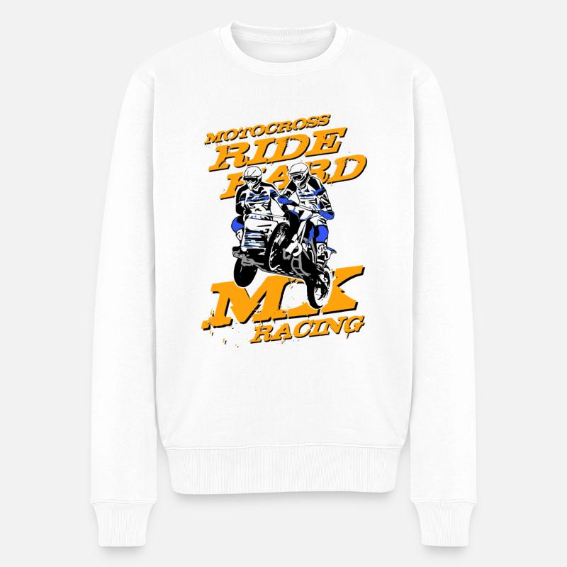 Sidecar Moto Cross - Männer Premium Bio Pullover - Weiß