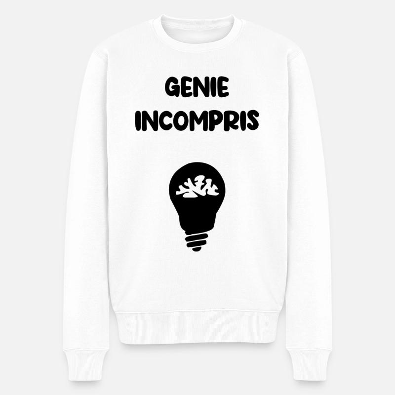 Génie incompris - Pull Premium bio Homme - blanc