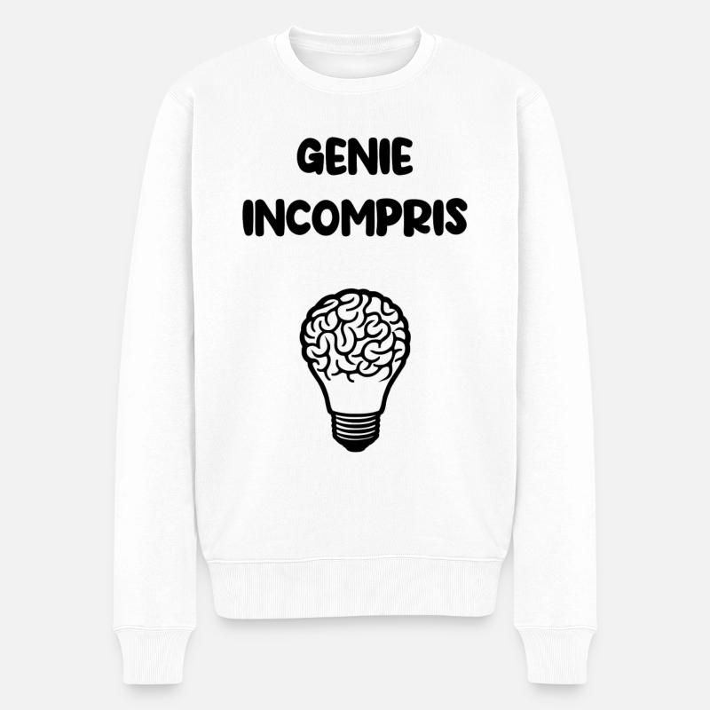 Génie incompris - Pull Premium bio Homme - blanc