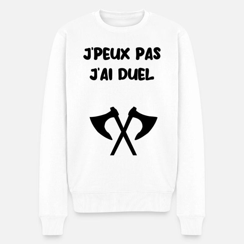 J’peux pas j’ai duel - Pull Premium bio Homme - blanc