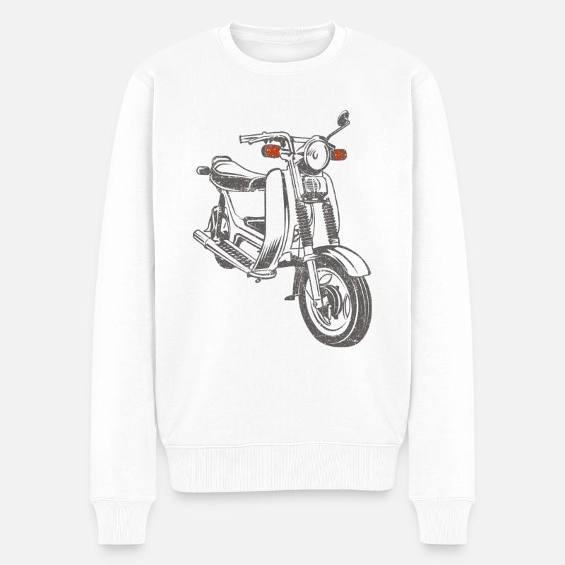 Simson SR50 SR80 - Pull Premium bio Homme - blanc