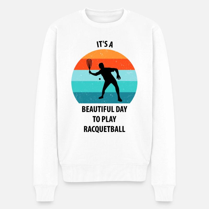Racqueetball - Pull Premium bio Homme - blanc
