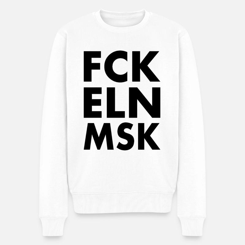 Fck eln msk - Männer Premium Bio Pullover - Weiß
