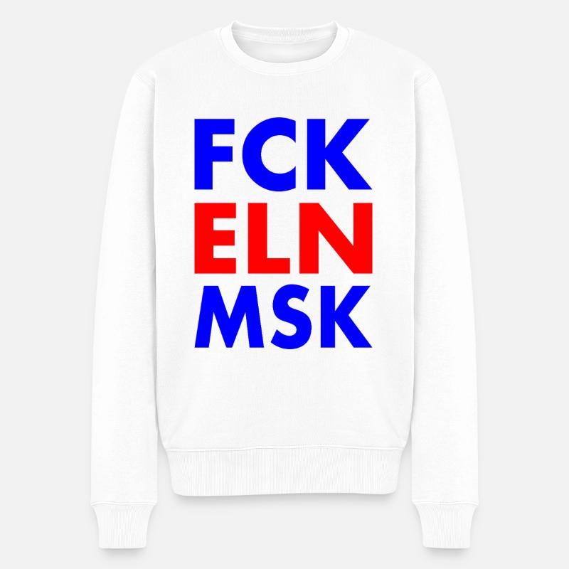Fck eln msk - Männer Premium Bio Pullover - Weiß