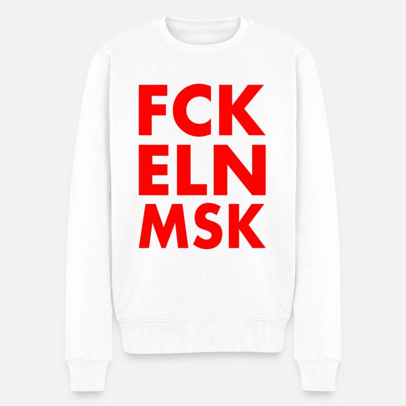 Fck eln msk - Pull Premium bio Homme - blanc