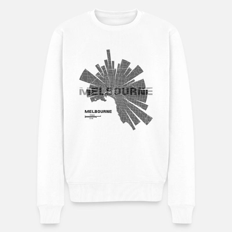 Melbourne plan - Pull Premium bio Homme - blanc