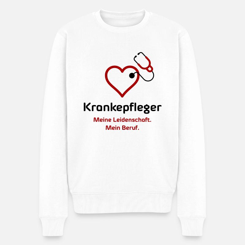 Krankenpfleger - Männer Premium Bio Pullover - Weiß