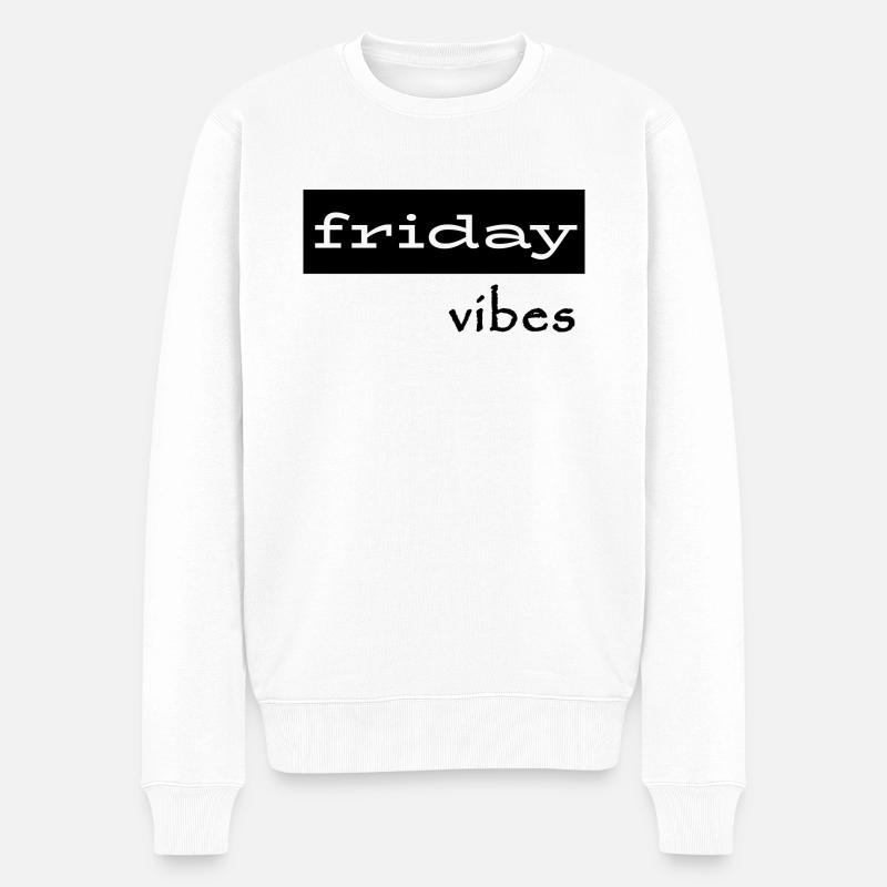 vendredi Vibes - Pull Premium bio Homme - blanc
