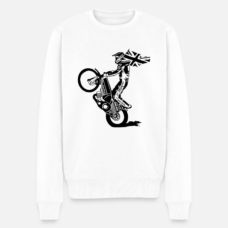 Motorcycle Speedway - Pull Premium bio Homme - blanc