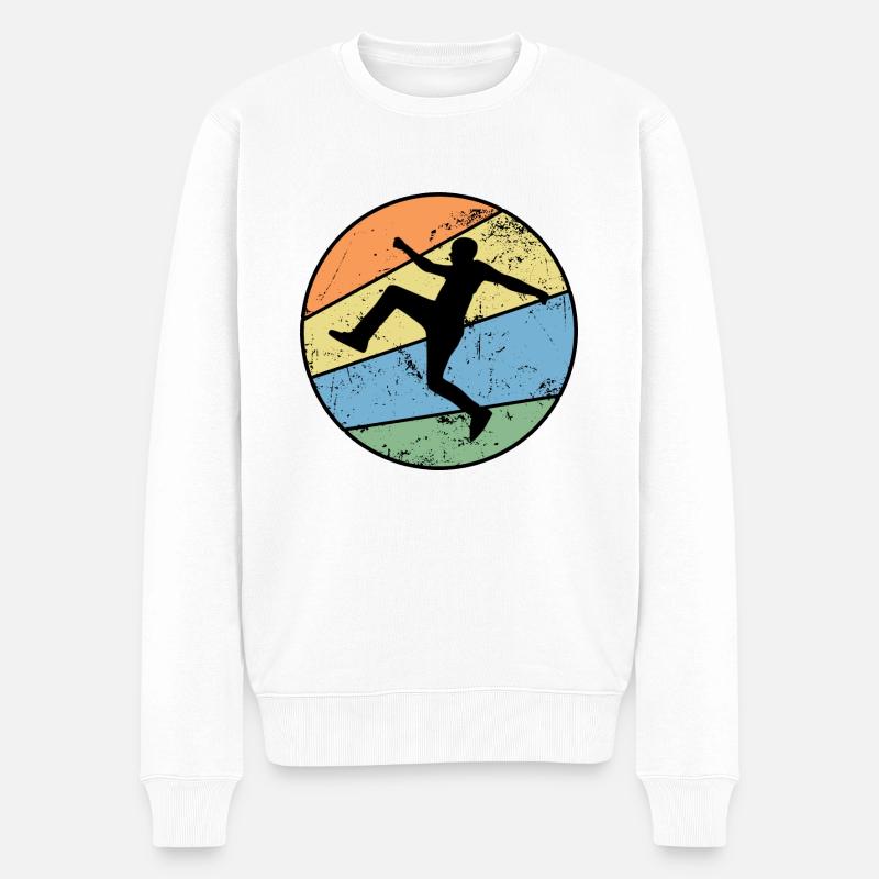 freerunning parkour "full send" stunt - Männer Premium Bio Pullover - Weiß