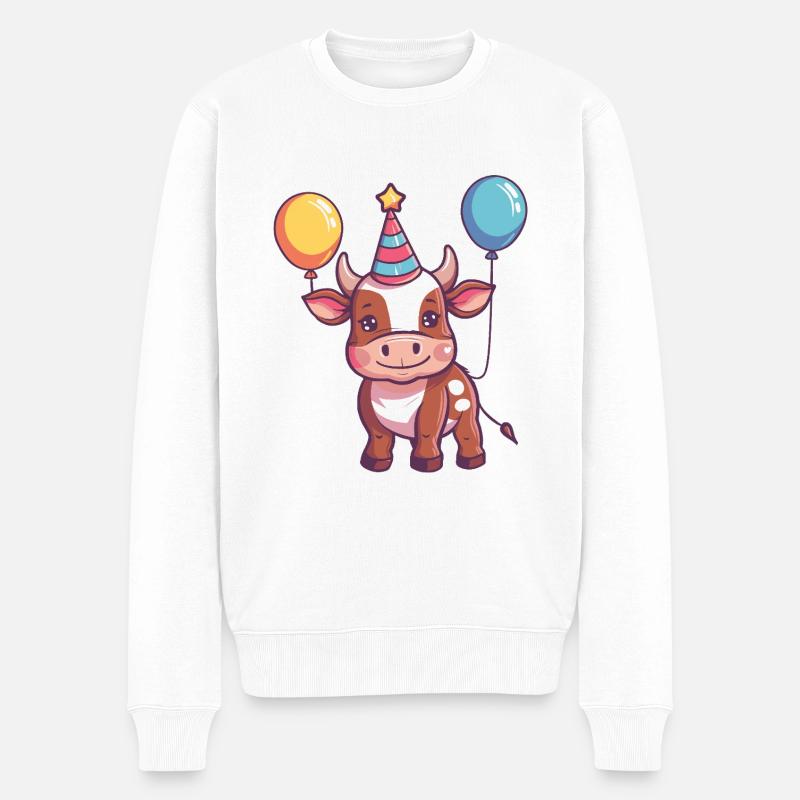Taureau Anniversaire Bébé - Pull Premium bio Homme - blanc