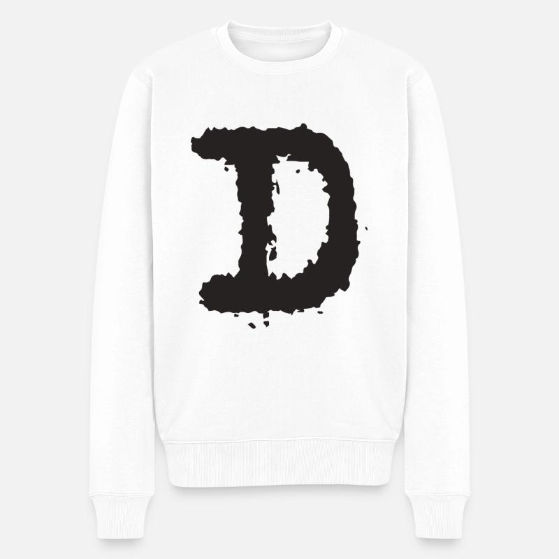 D - Männer Premium Bio Pullover - Weiß